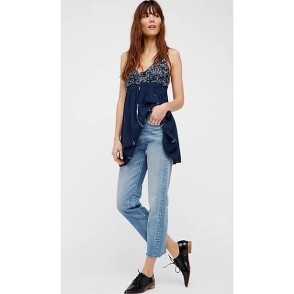 Free People Intimately GLITTER GIRL Sequined Mini Slip Dress Black XS NWOT $155 - Picture 7 of 13